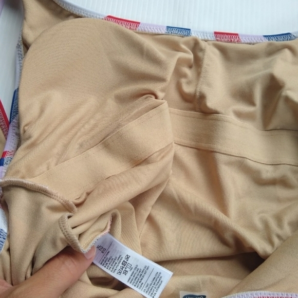 OLD NAVY Women's XL red blue striped One Piece Swimsuit - Picture 8 of 8